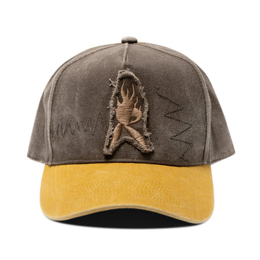 Scorched Bunny - Snapback Hat - Brown / Yellow