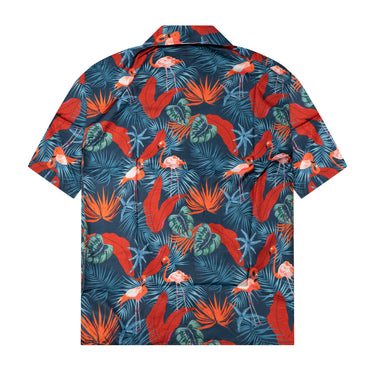 Slie Tropic Button-Up Shirt - Flamingo