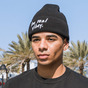 Im Real Vibey - Snow Beanie - Black