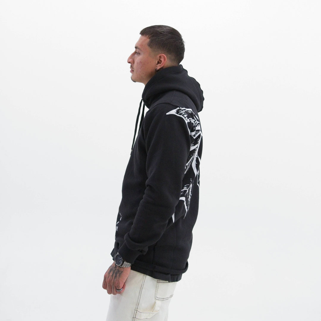 Heaven or Hell Bat Wings Hoodie Black