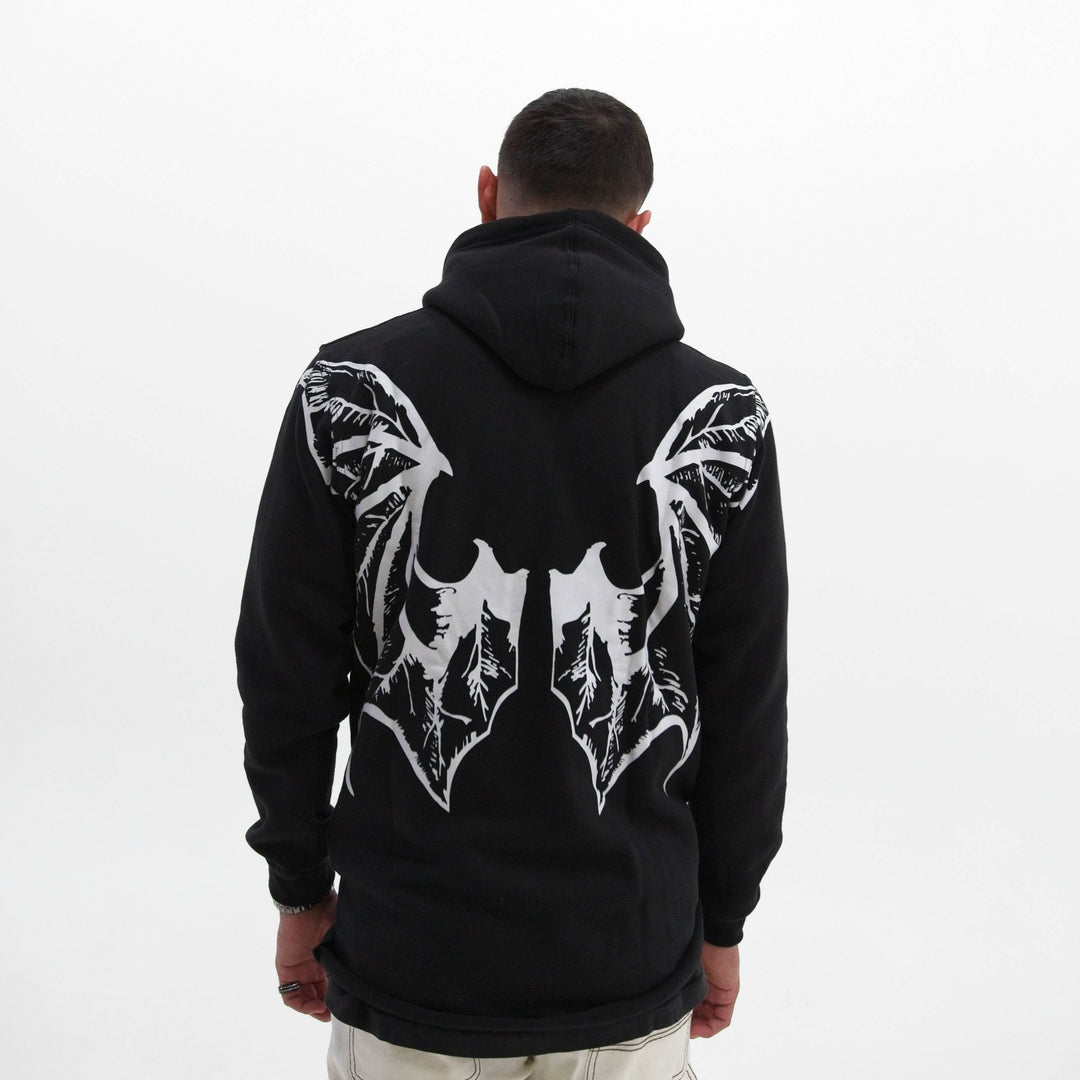 Heaven or Hell Bat Wings Hoodie Black