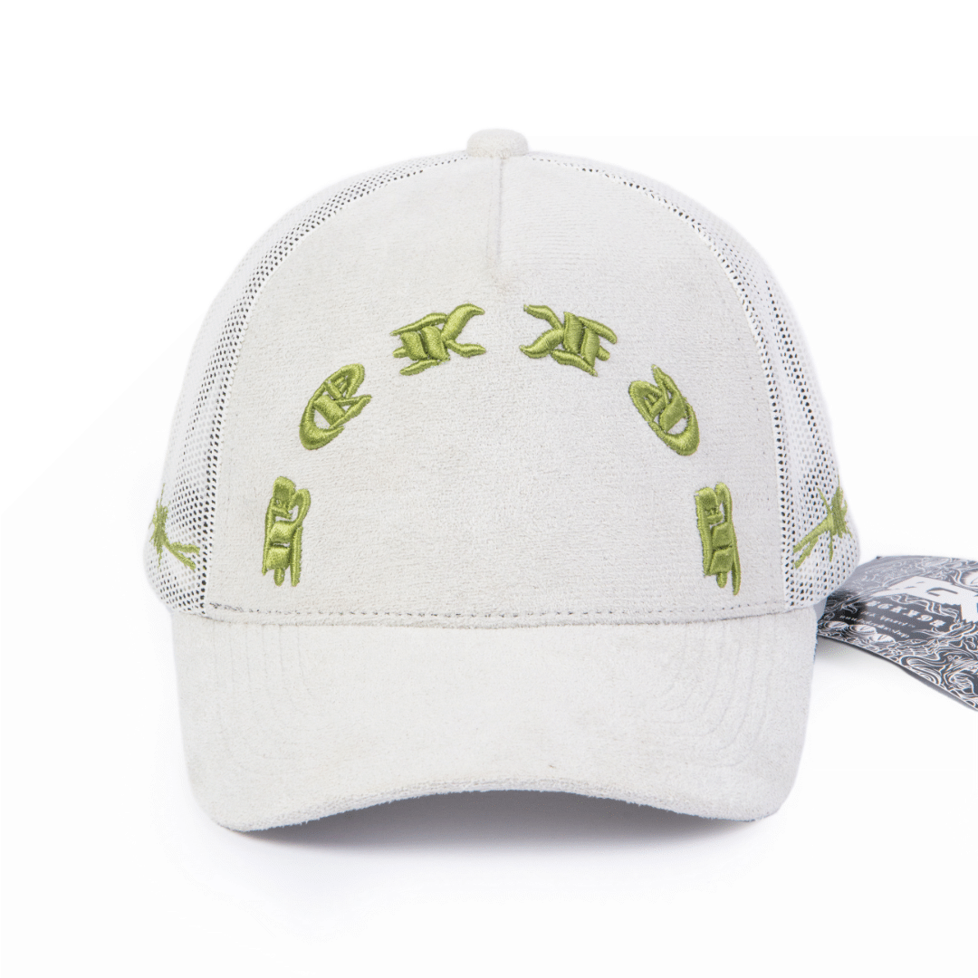 Suede Trucker Hat  - Murder She Wrote GreenBreeze