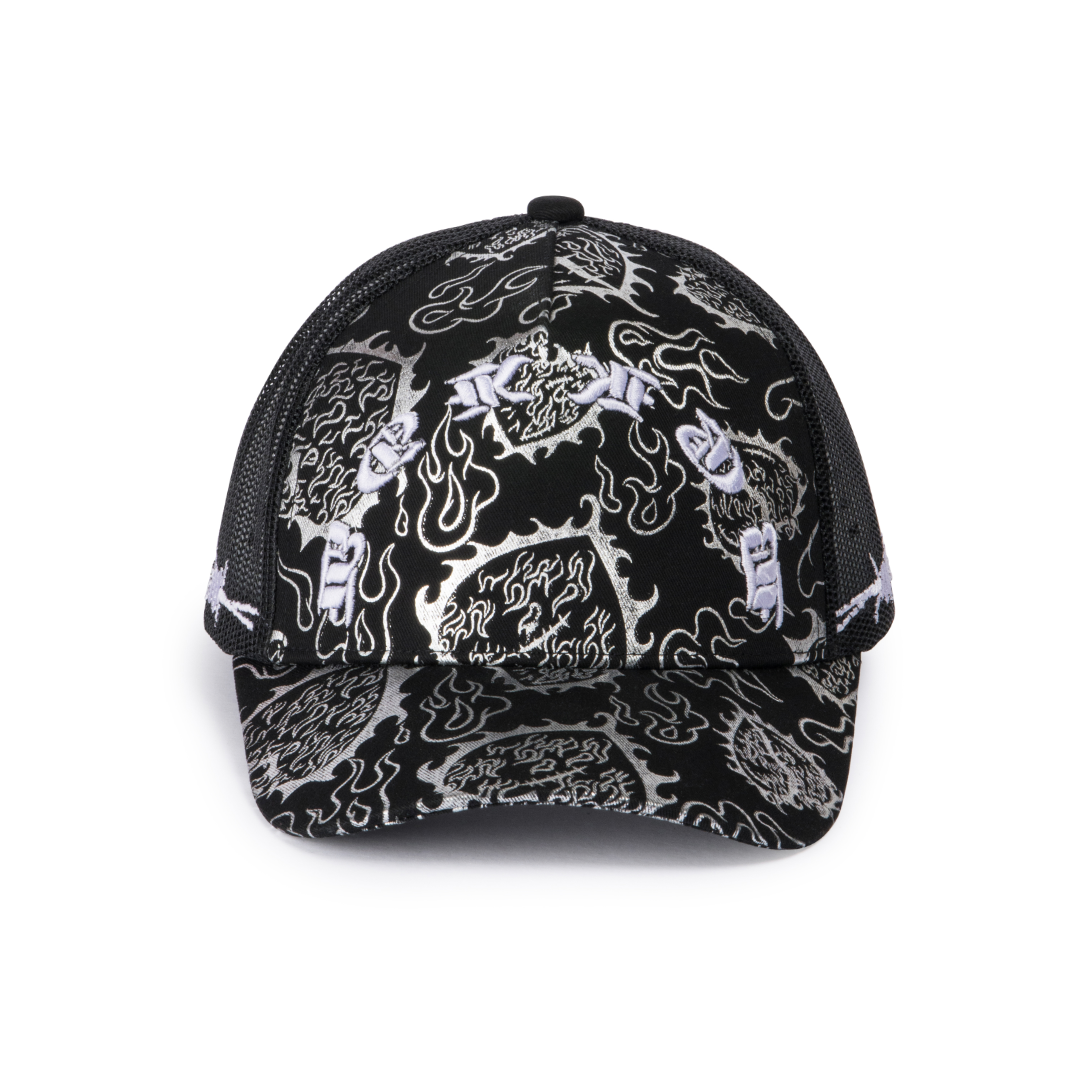 LOVE is RAGE x M.S.W - Iridescent Trucker Hat Black V2