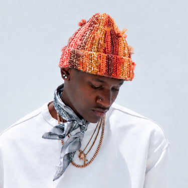 Thread Burst Beanie - StrawBerry