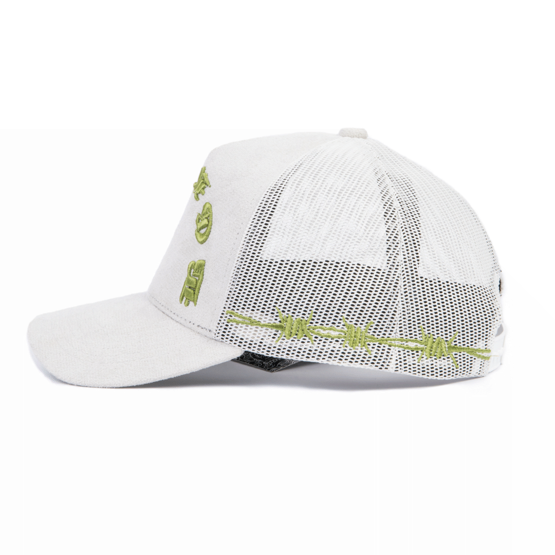 Suede Trucker Hat  - Murder She Wrote GreenBreeze