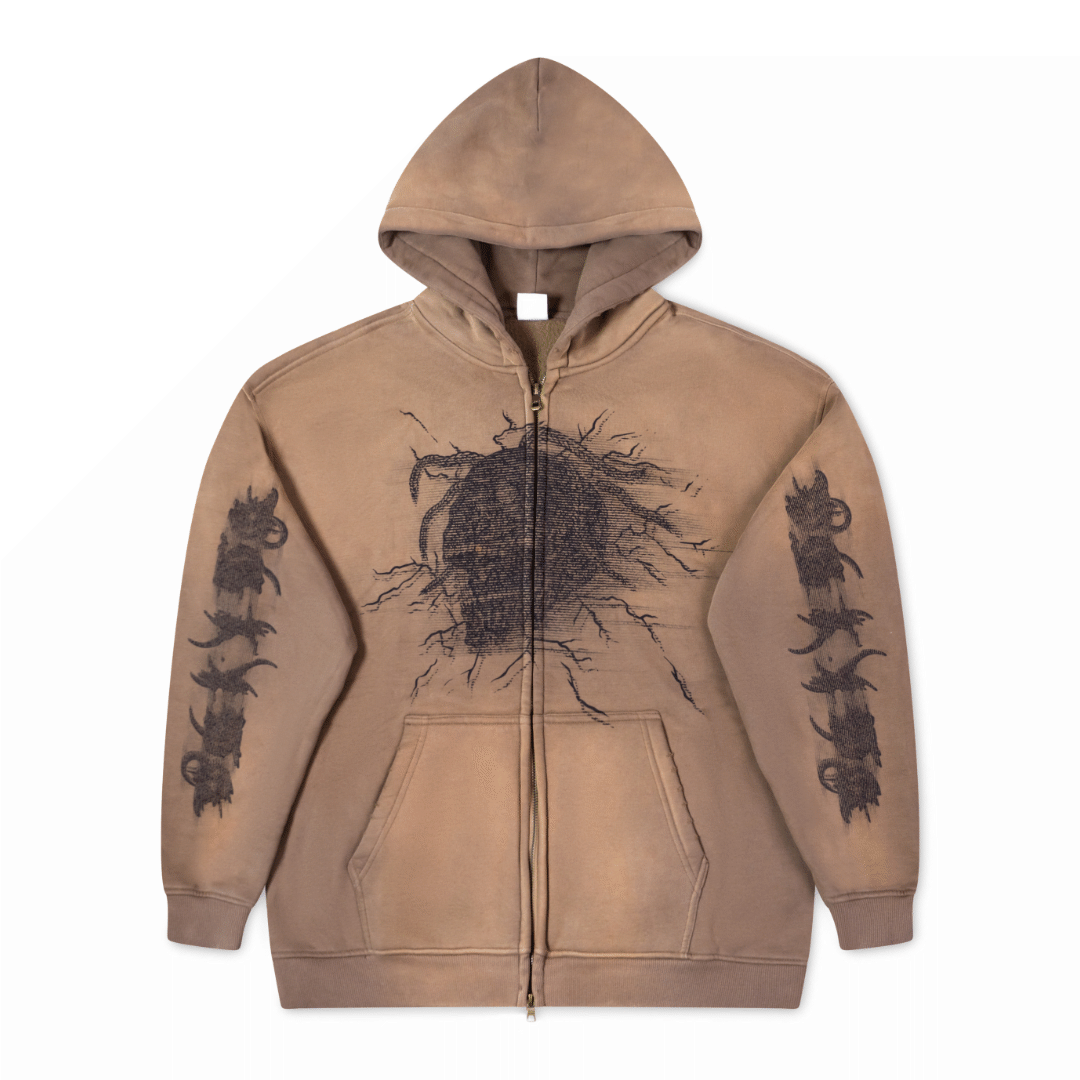 Attní Acid Wash Hoodie Brown || BGK Apparel – BGK Apparel LLC