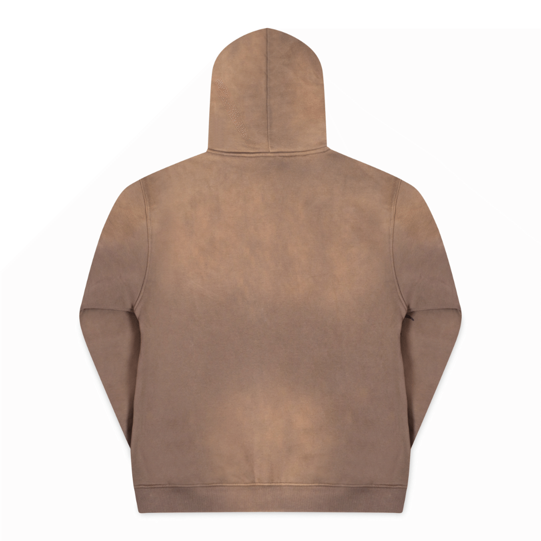 Attní Acid Wash Hoodie Brown