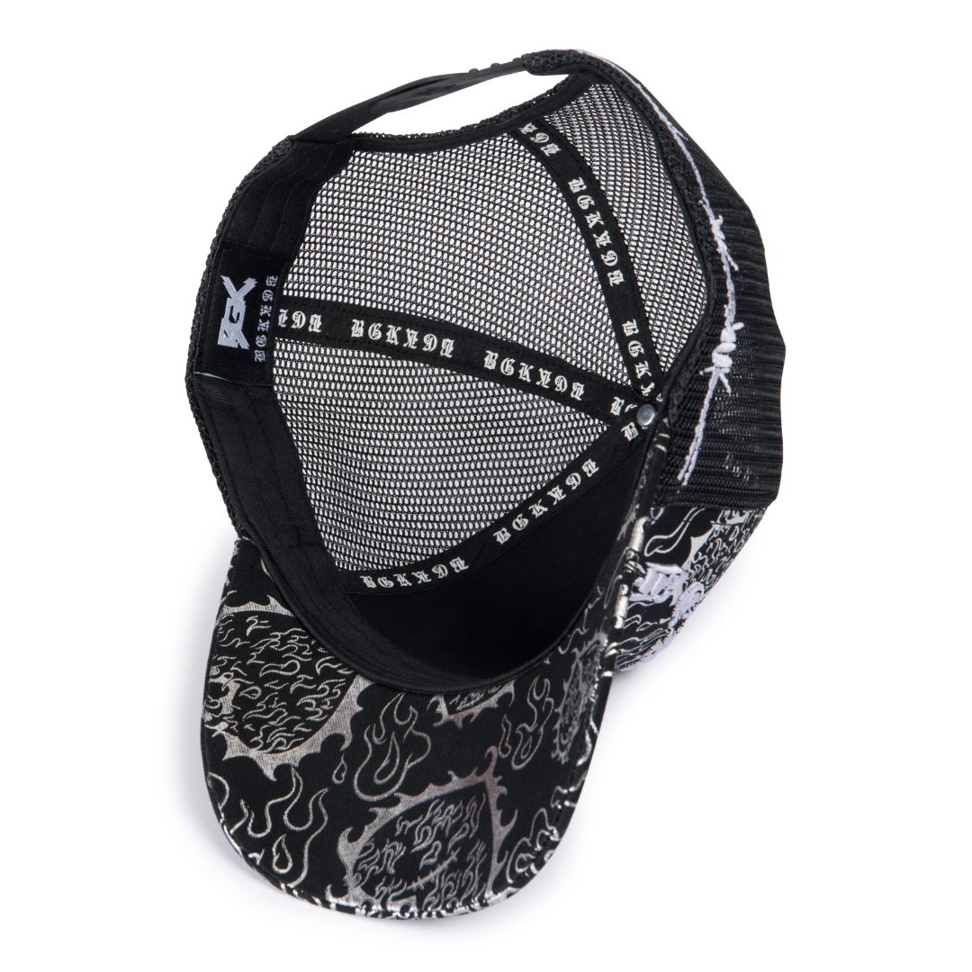 LOVE is RAGE x M.S.W - Iridescent Trucker Hat Black V2