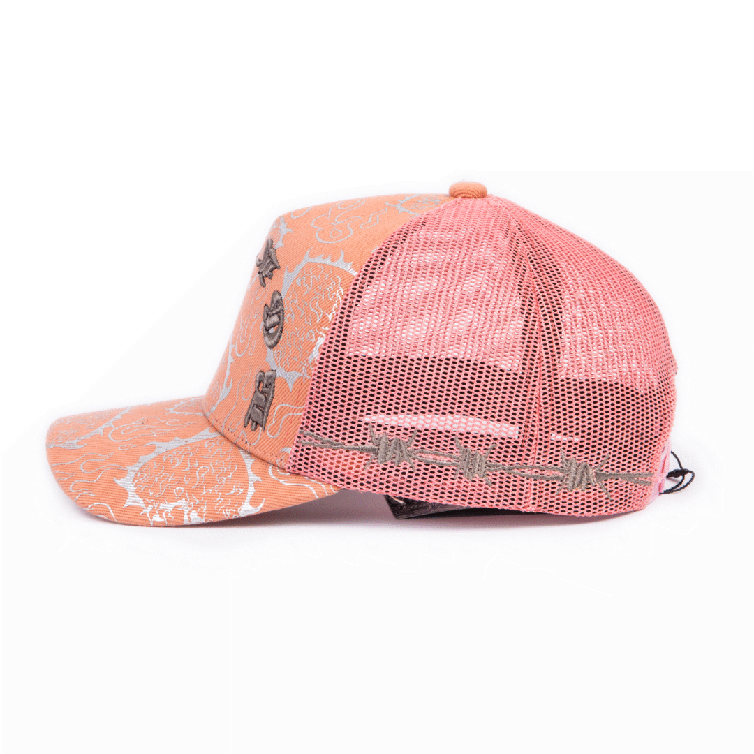 LOVE is RAGE x M.S.W - Iridescent Trucker Hat Peach