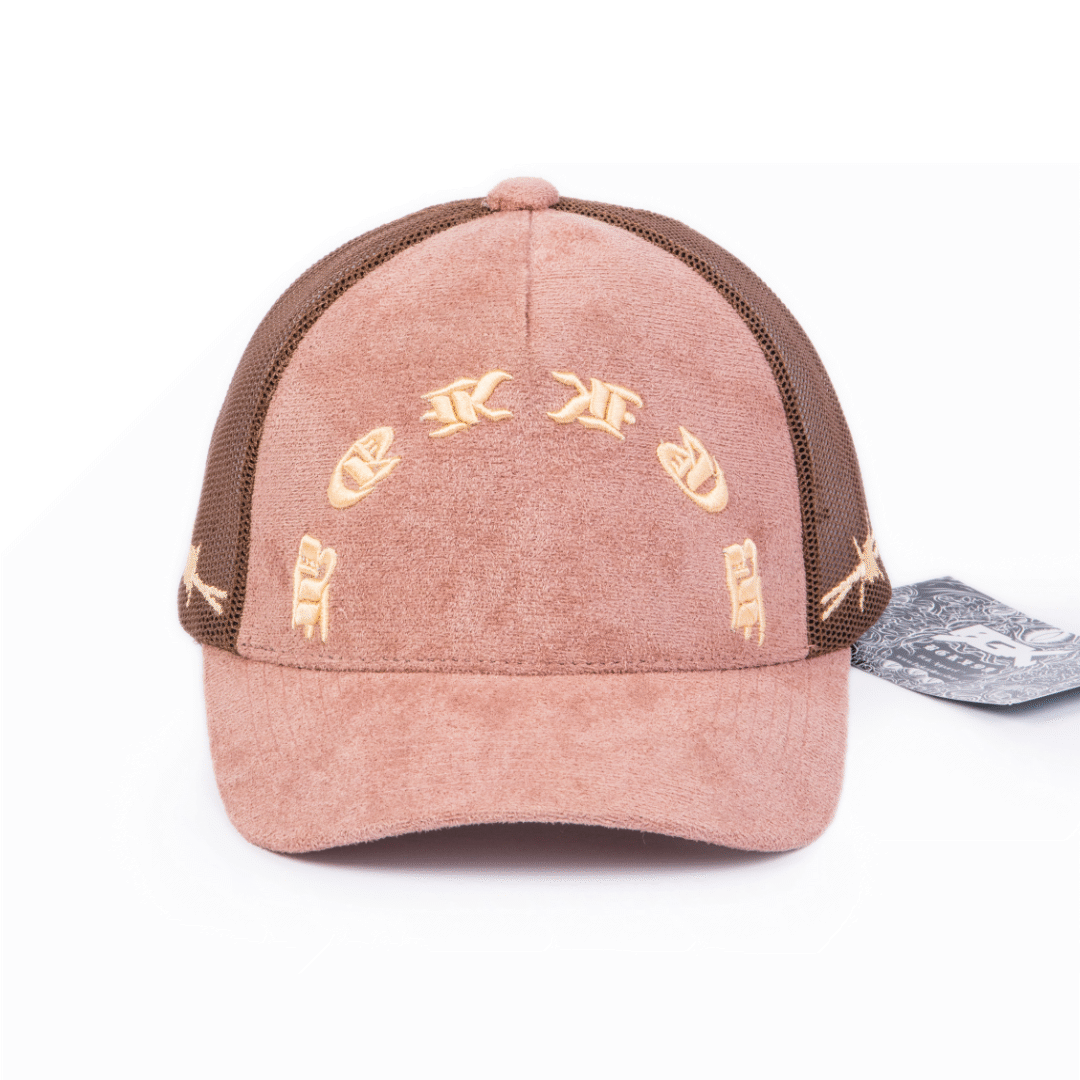 Suede Trucker Hat  - Murder She Wrote Salmon