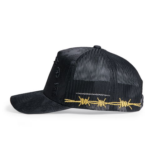 Trucker Hat Black - RadioActive M.S.W. Yellow Accent