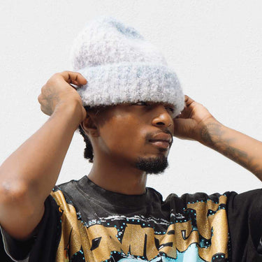 Cloud Fleece Bouclé Knit Beanie – Sunset