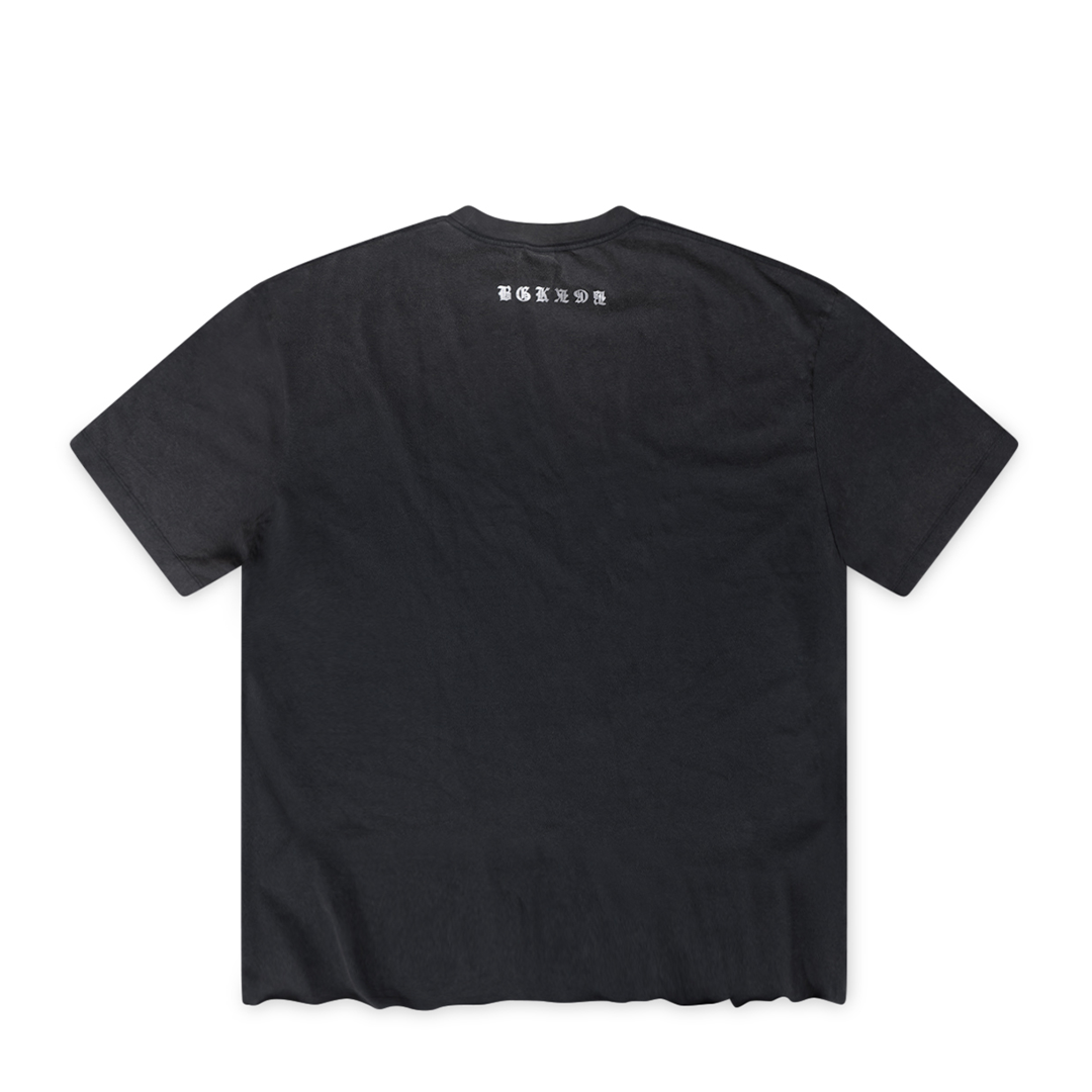 Sidious Iridescent Distressed OverSized Tshirt - Black