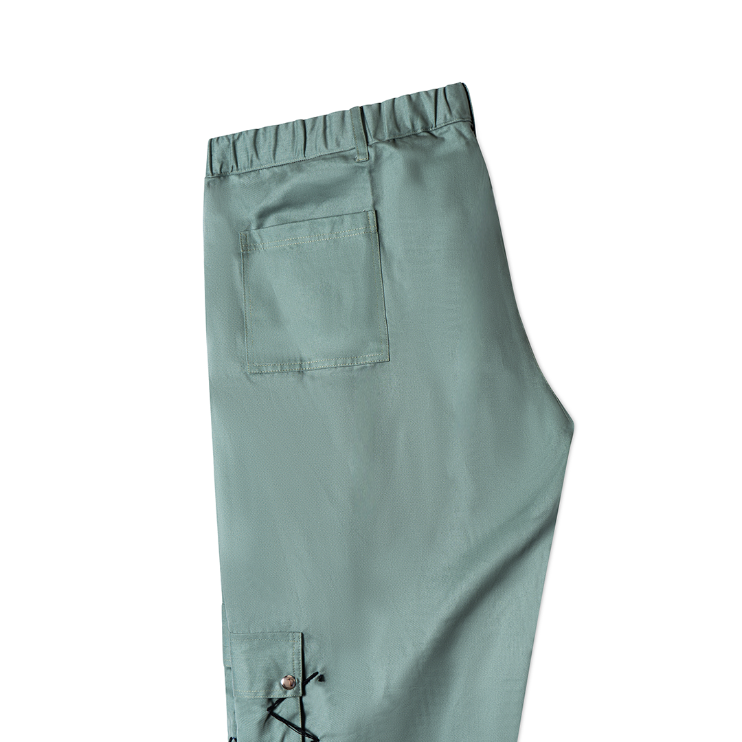 Stitches Cargo Pants Loose Fit - Pistachio green