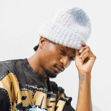 Cloud Fleece Bouclé Knit Beanie – Sunset