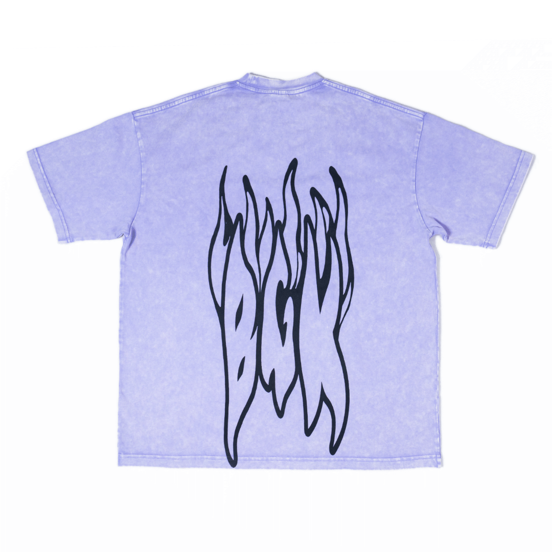 Retro Hues Stone Wash T-shirt Purple