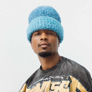 Cloud Fleece Bouclé Knit Beanie – Ocean
