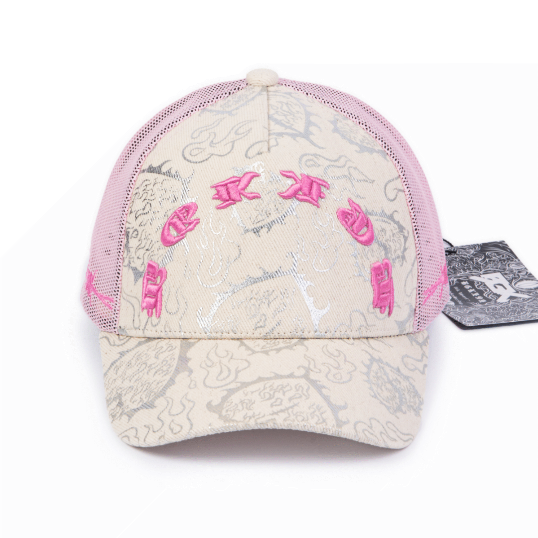 LOVE is RAGE x M.S.W - Iridescent Trucker Hat Gem Pink