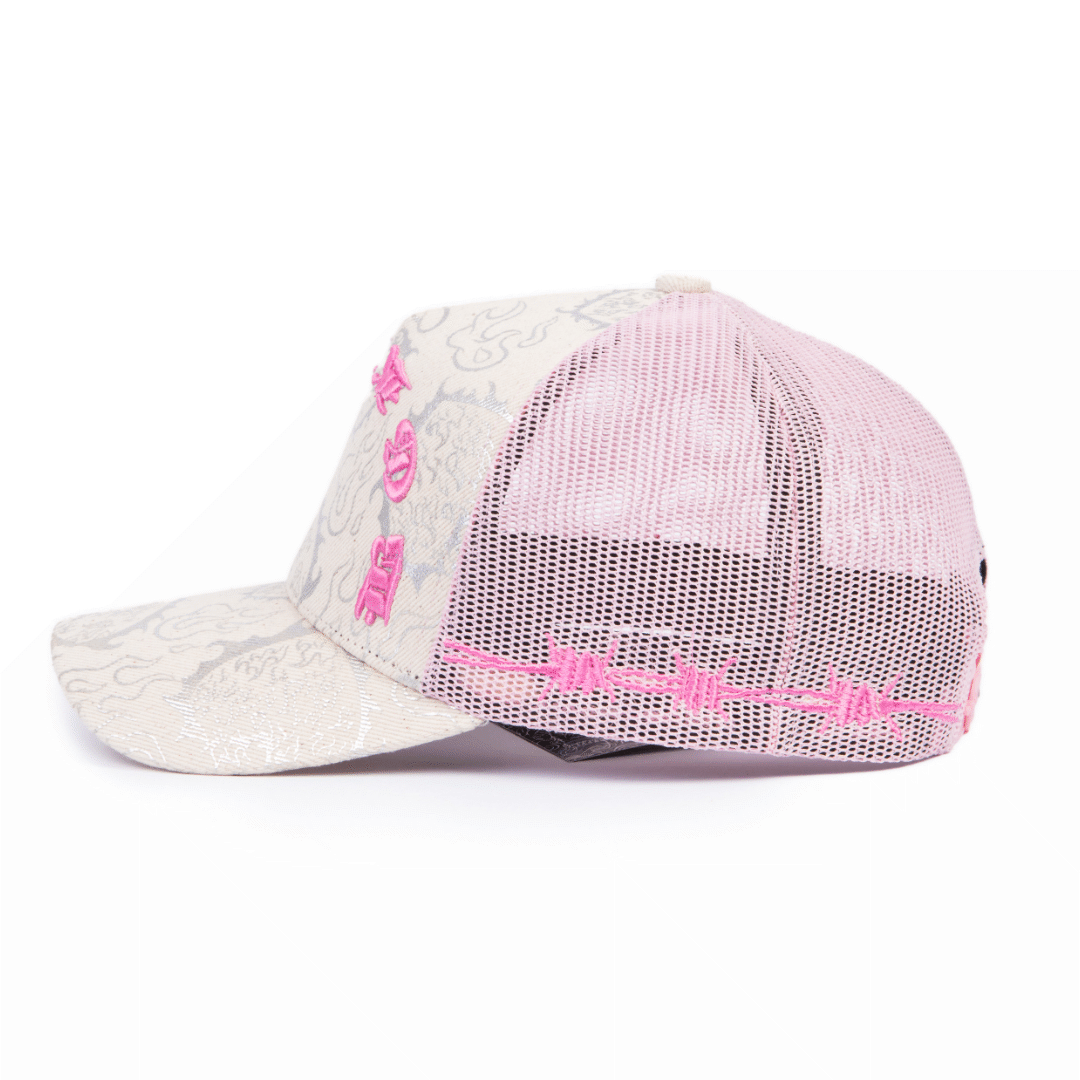 LOVE is RAGE x M.S.W - Iridescent Trucker Hat Gem Pink