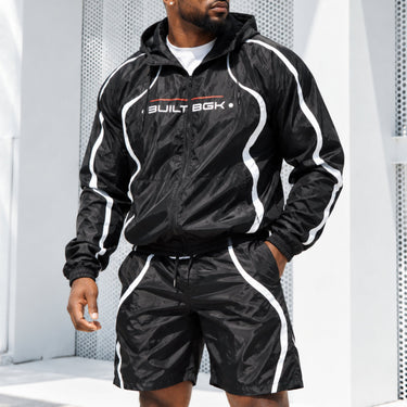 Windbreaker Jacket Only  – Black/White