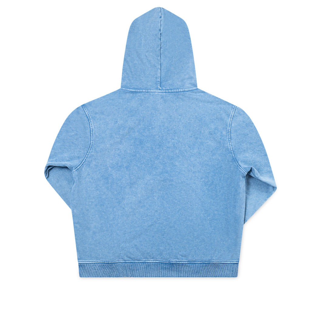 Universe 7 Oversized Heavy Weight Acid Wash Hoodie - Blue