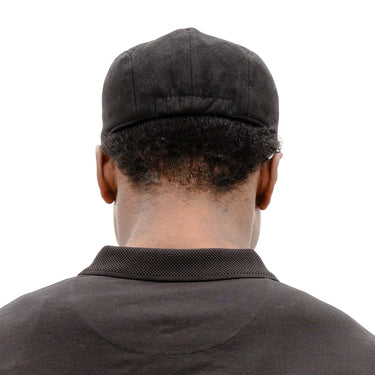 Signal Adjustable Suede Flat Cap - Black