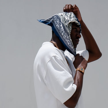 Nightfall Paisley Bandana - Ash