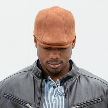 Signal Adjustable Suede Flat Cap - Copper