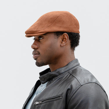Signal Adjustable Suede Flat Cap - Copper