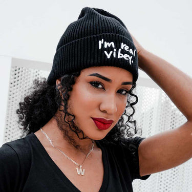 Im Real Vibey - Snow Beanie - Black