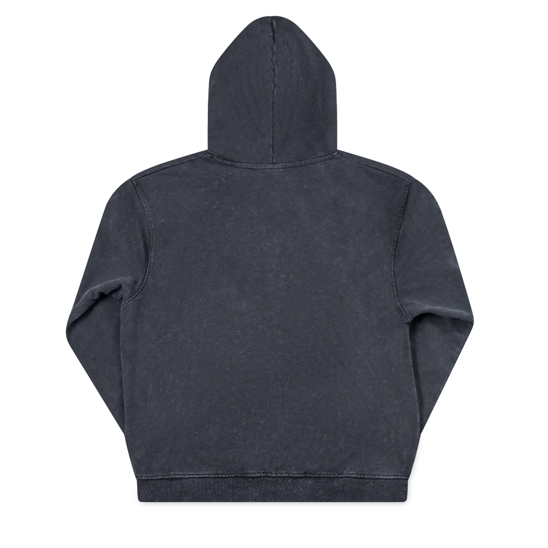 Universe 7 Oversized Heavy Weight Acid Wash Hoodie - Black