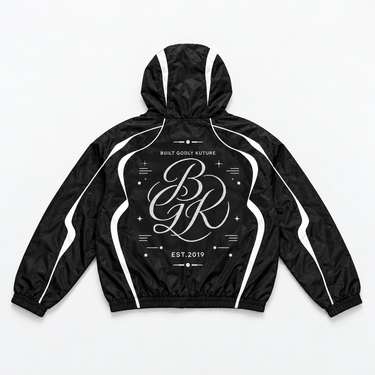 Windbreaker Jacket Only  – Black/White