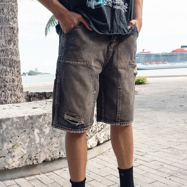 Redacted Ripped Denim Shorts – Lava