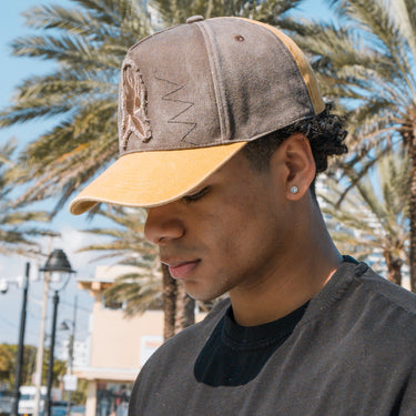 Scorched Bunny - Snapback Hat - Brown / Yellow