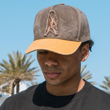 Scorched Bunny - Snapback Hat - Brown / Yellow