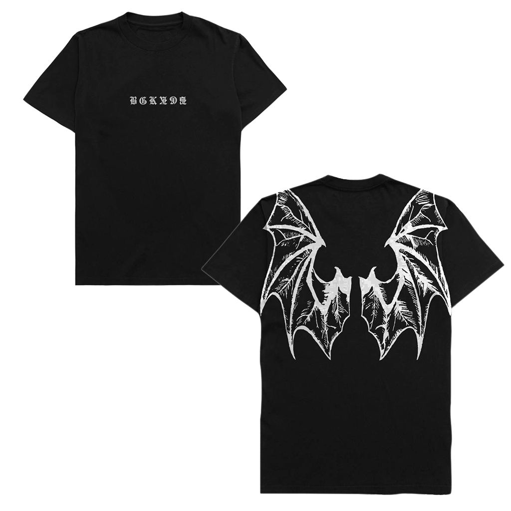 Arkham Asylam Bat Wings T-shirt Black