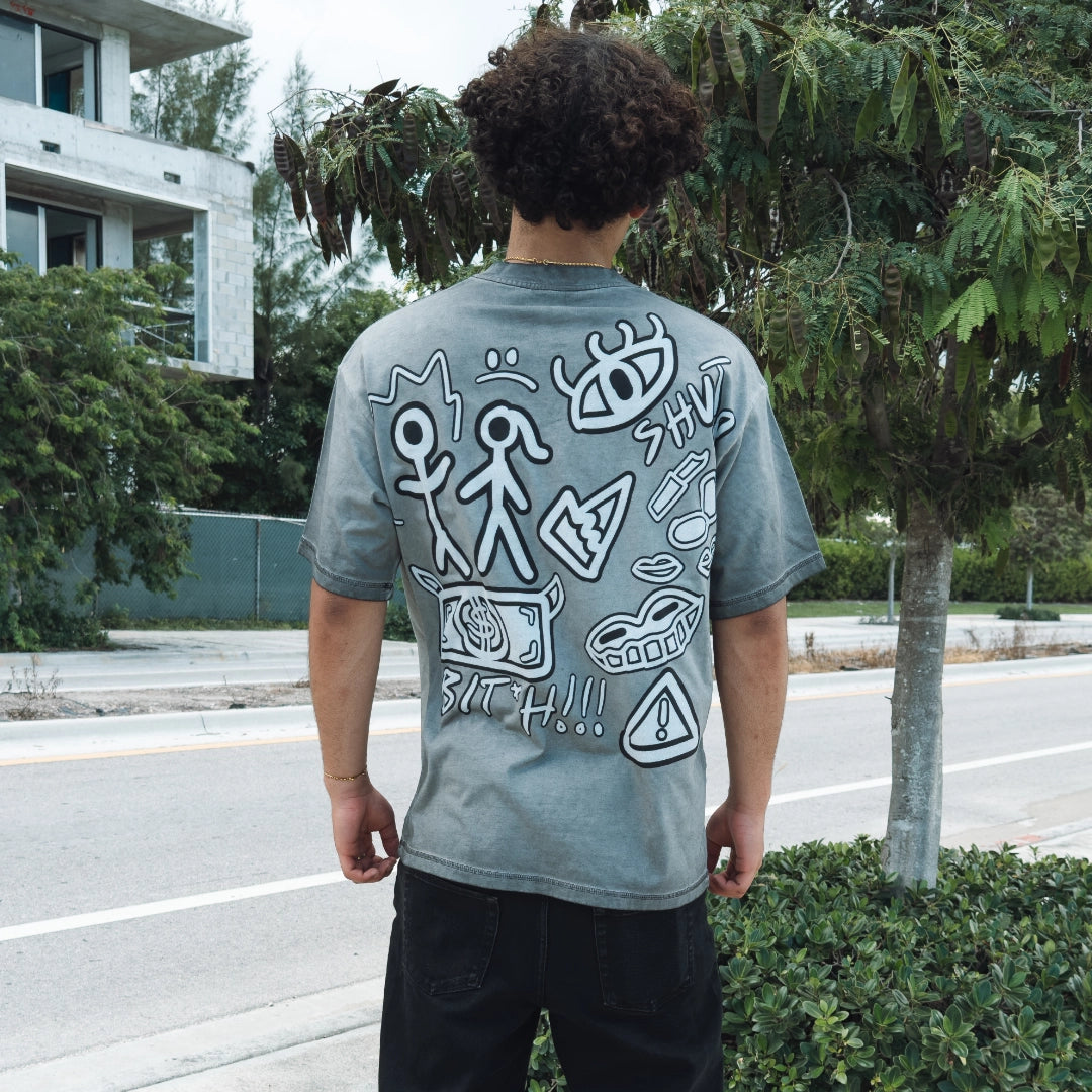 DIR EN GREY 2025 海外 Tシャツ vulgar Zeta Warning Washed T-Shirt - Black || BGK Apparel – BGK