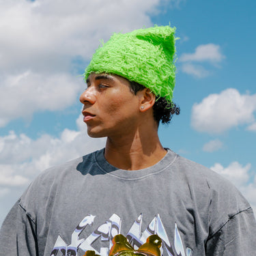 Grizzlies Beanie - Lime Green