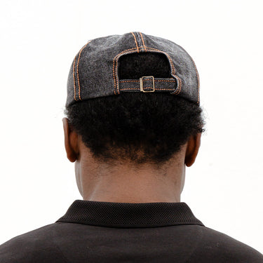 Bey Ond Adjustable Denim Newsboy Cap - Black