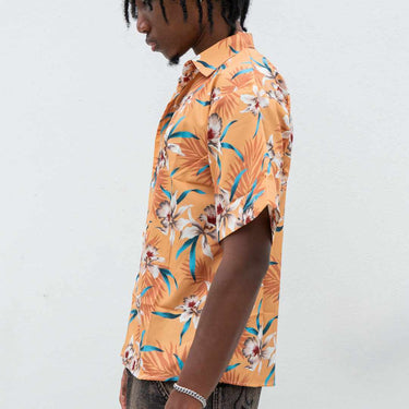 Slie Tropic Button-Up Shirt - Peach Tree