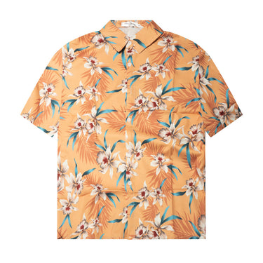 Slie Tropic Button-Up Shirt - Peach Tree