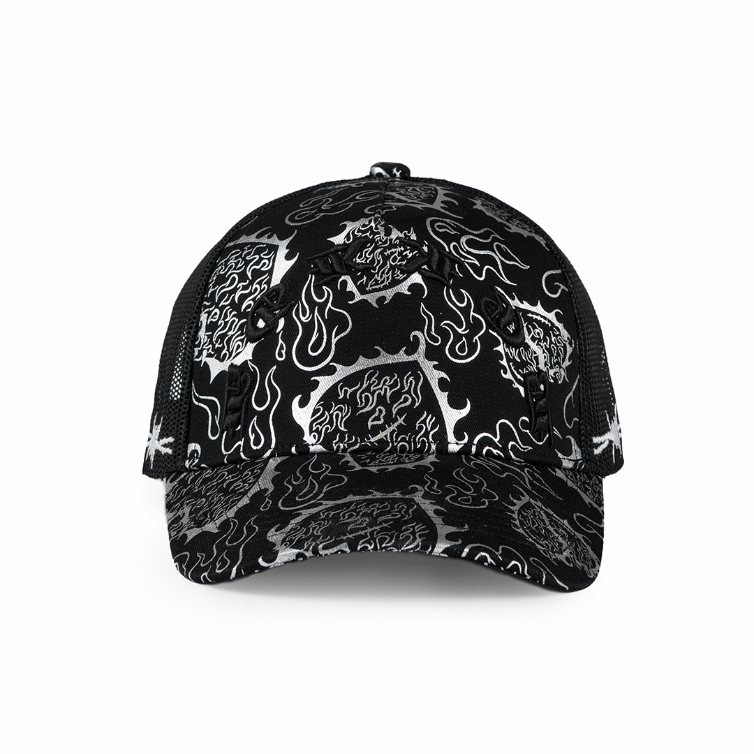 LOVE is RAGE x M.S.W - Iridescent Trucker Hat Black