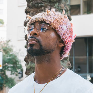 Thread Burst Beanie - Pinkish
