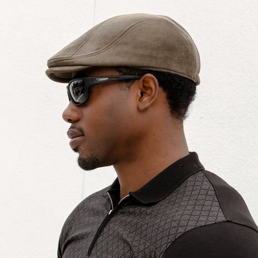 Signal Adjustable Suede Flat Cap - Clam