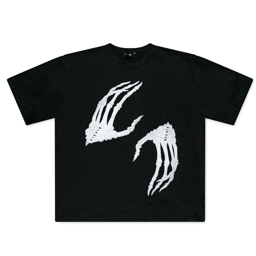 Broken Bones - Puff Print T-shirt Black