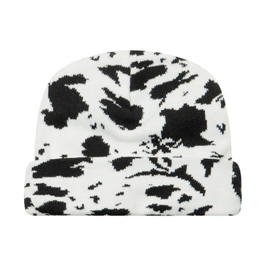 Spotted Beanie- White / Black