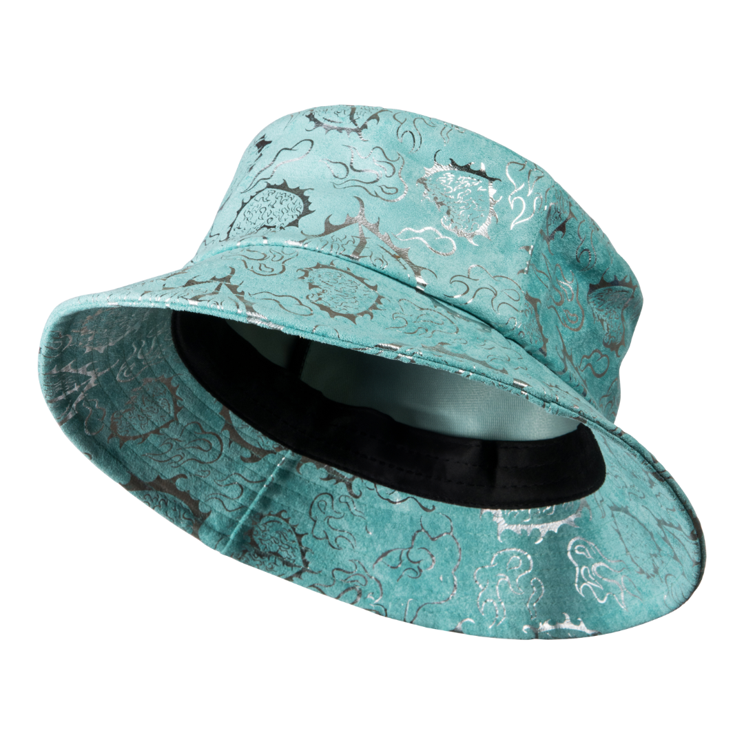 BGK LOVE is RAGE Suede Bucket Hat - Aqua Blue