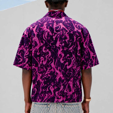 Magenta Chaos Collar Shirt - Purp lava